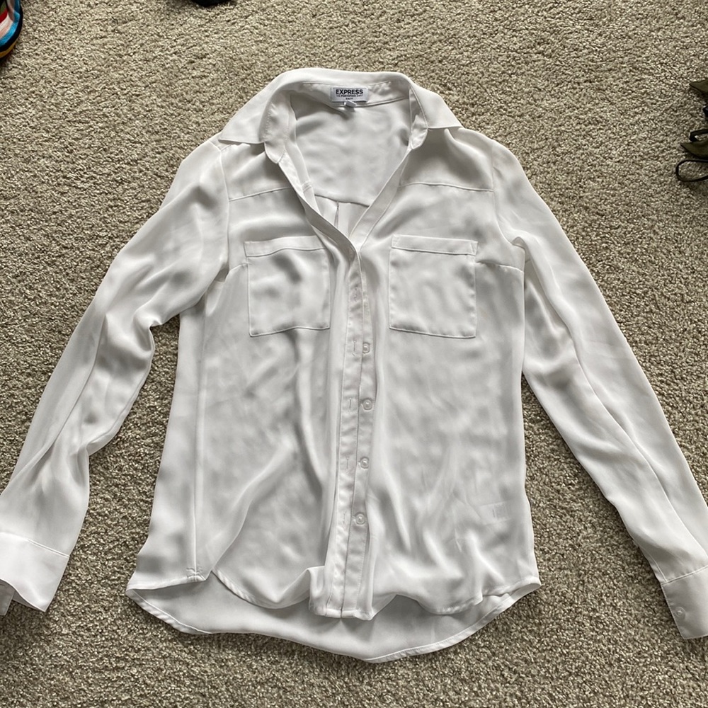 Express white work shirt button down